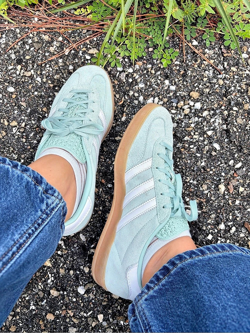 Adidas gazelle Green Clear Mint Gum US 7.5